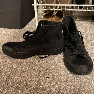Black high top converse